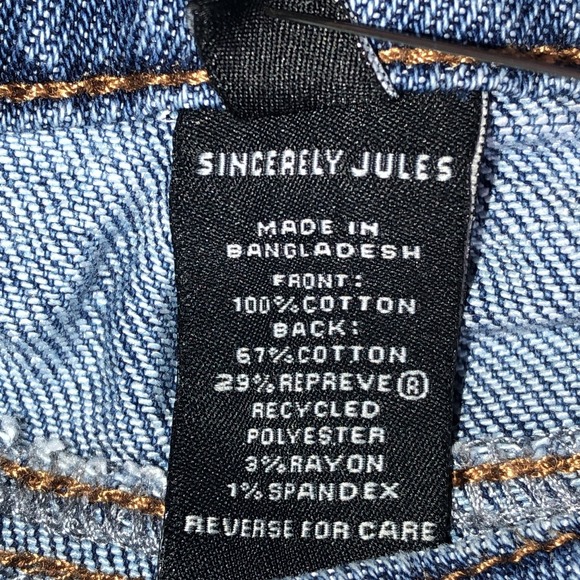 NEW Sincerely Jules Women's Light Wash Classic Rise Crop Straight Jeans - 1/25 - Picture 4 of 12